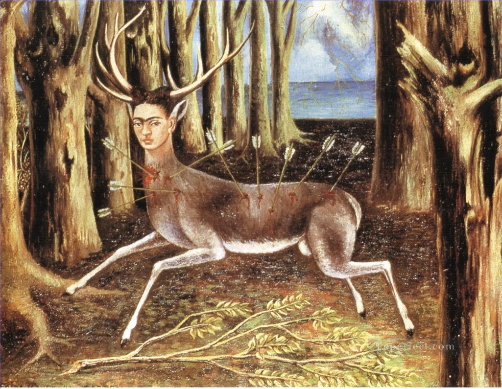 The Wounded Deer feminism Frida Kahlo Oil Paintings